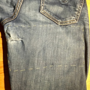 Mending jeans Sashiko style